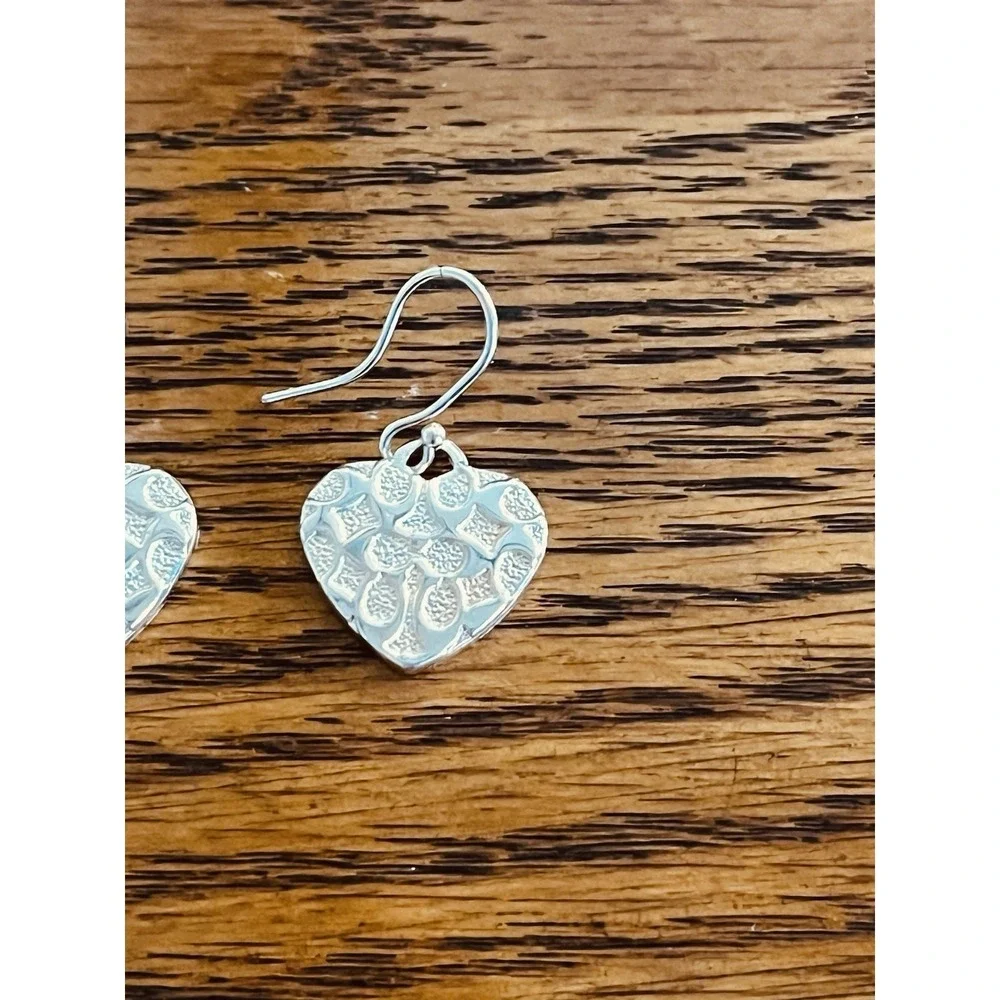 Vintage COACH Sterling Silver 925 Dangle/Drop Earrings‎ All Over C - Picture 2 of 4